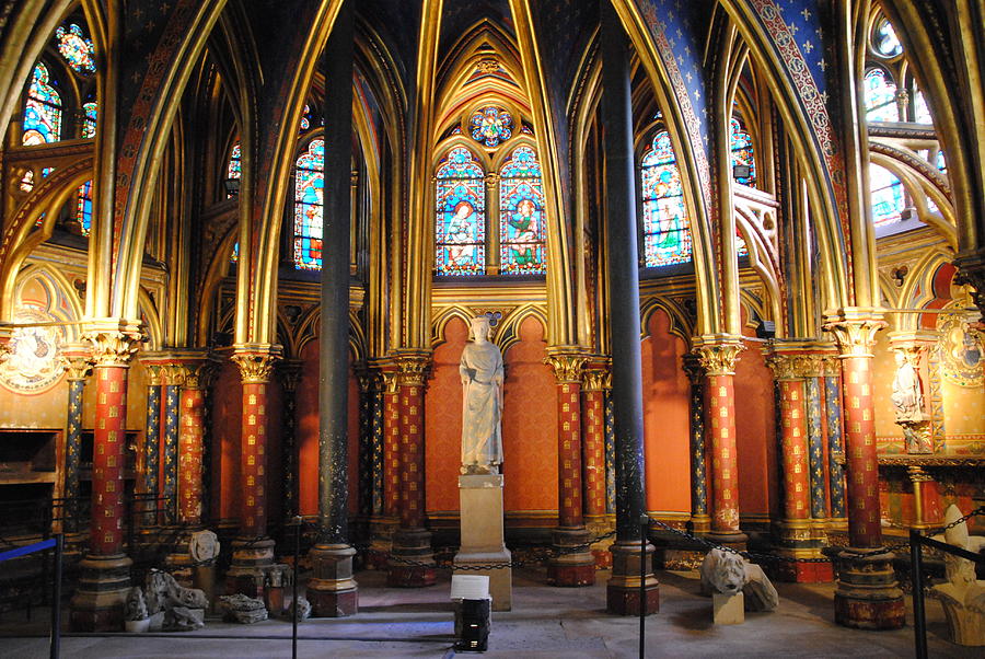 Paris Photograph - Ste.-Chapelle Lower Chapel by Jacqueline M Lewis