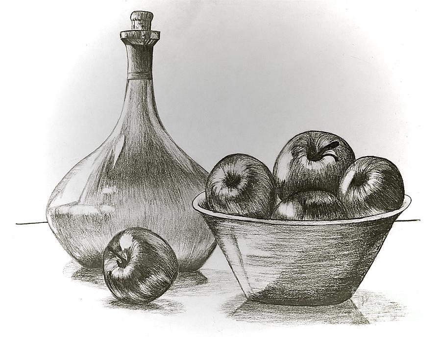 Stealing of the Orchard Drawing by Linda Simon