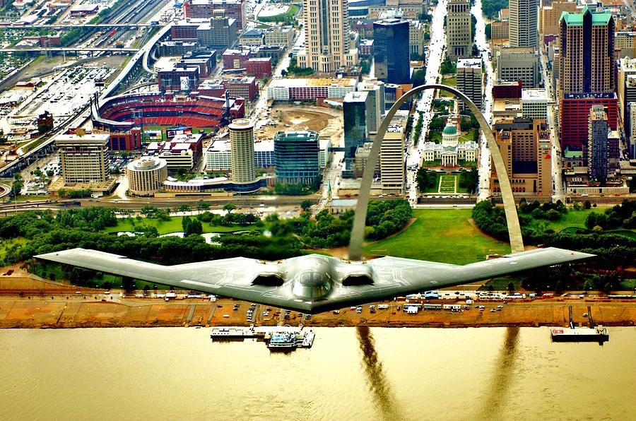 Jet Photograph - Stealth St Louis by Benjamin Yeager