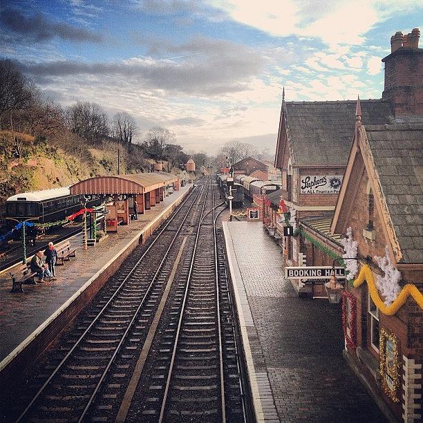 Christmas Photograph - Steam. #bewdley #train #station by Robyn Chell