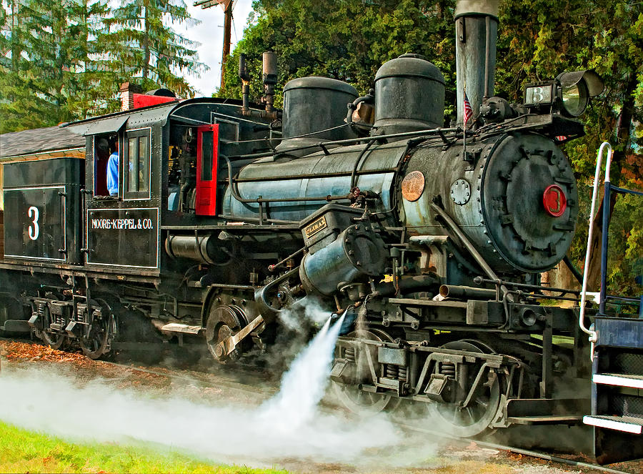 Transportation Photograph - Steam Climax paint by Steve Harrington