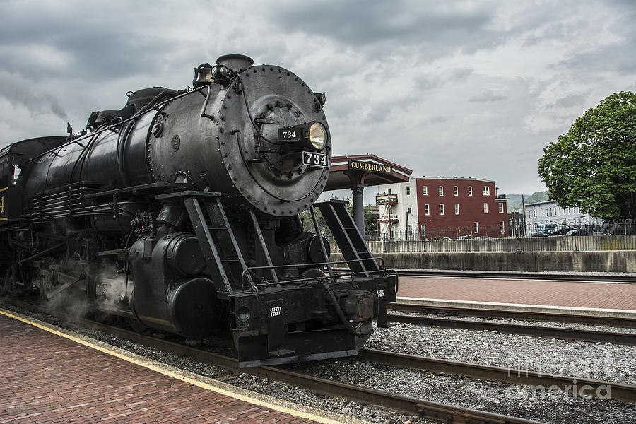 Train Photograph - Steam Engine #734 by Terry Rowe