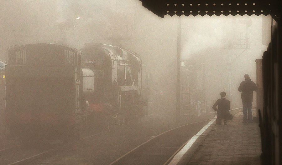 Steam engines at dawn Photograph by Tony Mills