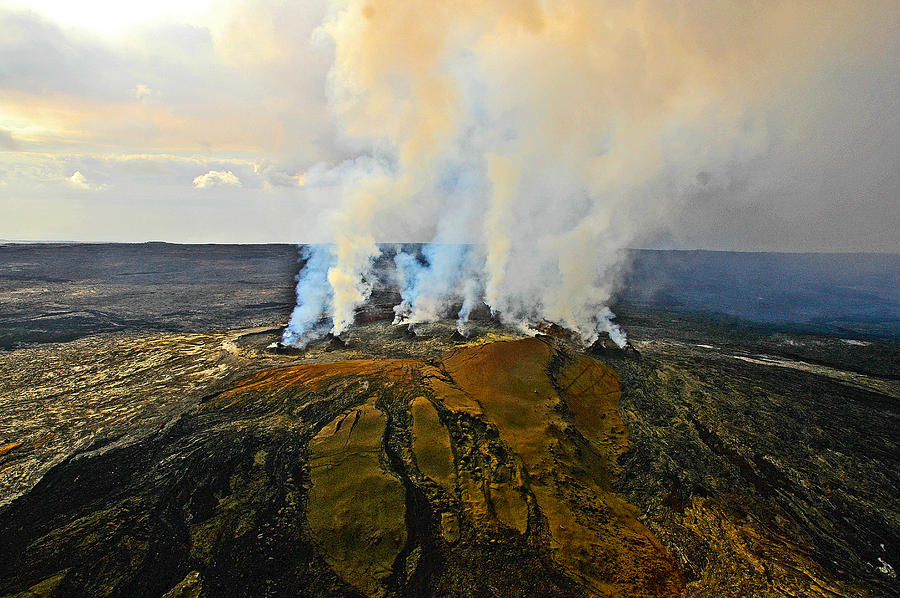 Steam Erupting From A Volcano, Kilauea Photograph by Panoramic Images ...