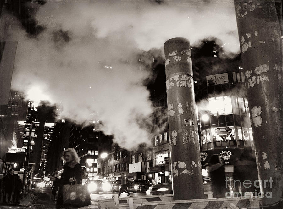 New York City Photograph - Steam in the City by Miriam Danar