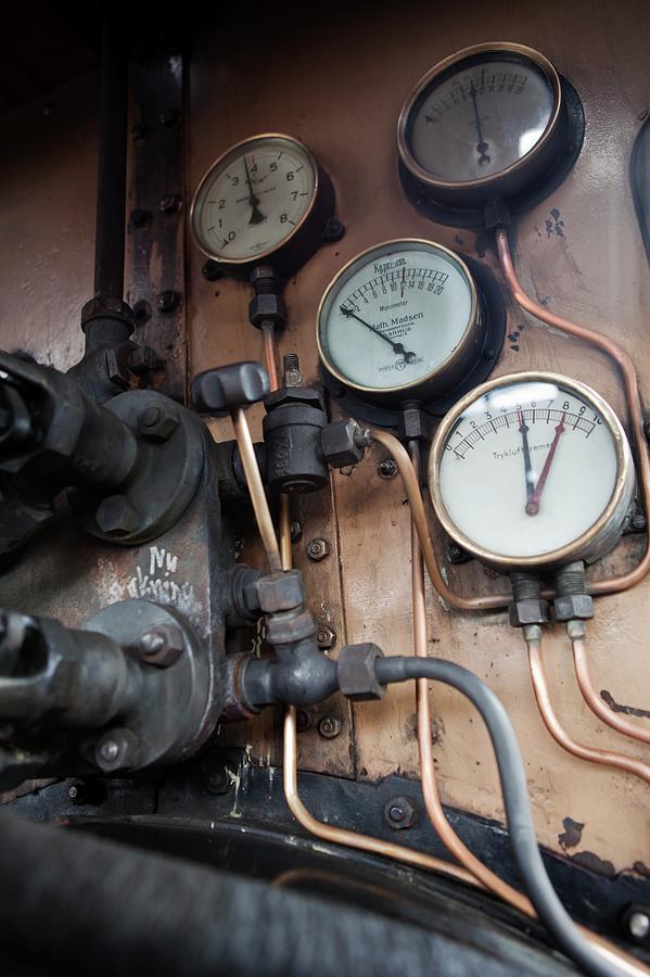 Steam Locomotive Gauges Photograph by Thomas Fredberg/science Photo Library