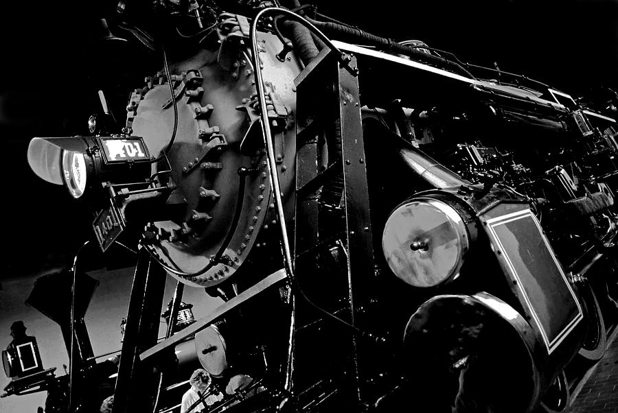 Steam Locomotive In Black And White Photograph By Bill Jonscher