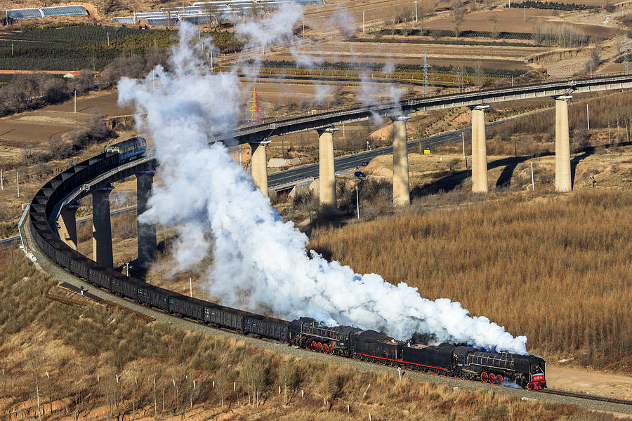 Steam Locomotive, Inner Mongolia, China Photograph by Feng Wei Photography
