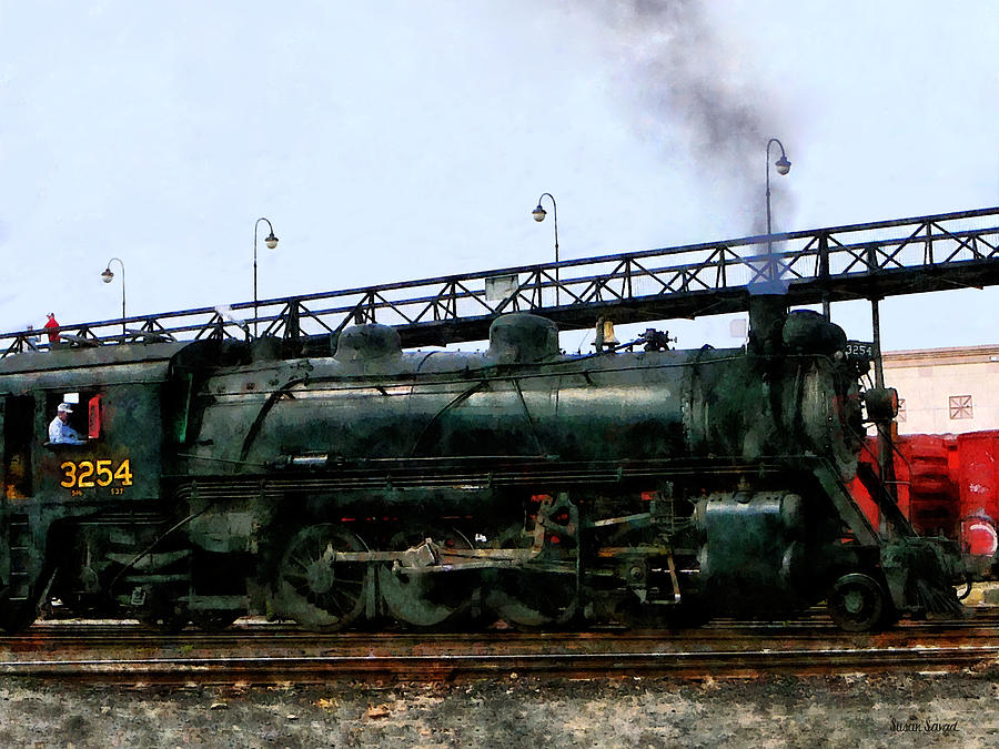 Train Photograph - Steam Locomotive by Susan Savad