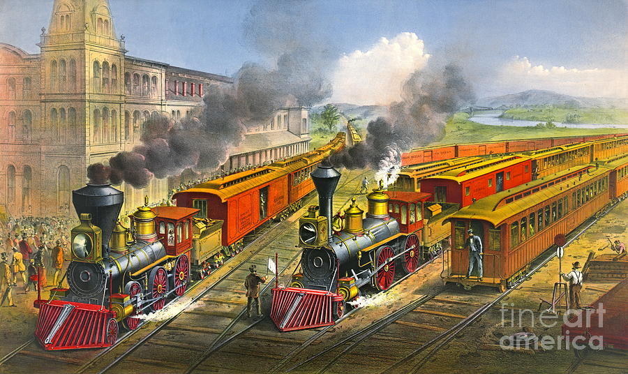 Steam Locomotives 1874 Photograph by Padre Art