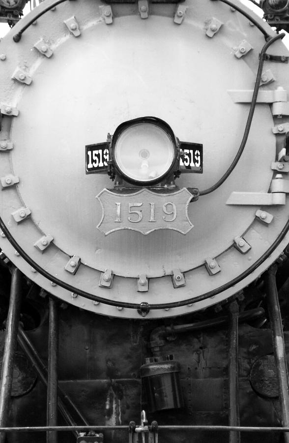 Steam Locomotvie 1519 - BW 07 Photograph by Pamela Critchlow