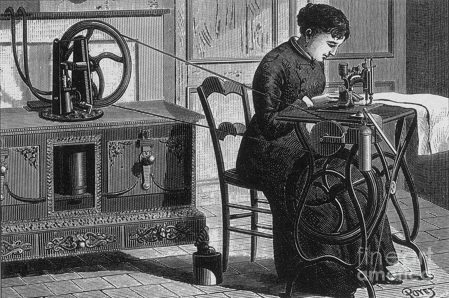 Steam-powered Sewing Machine Photograph by Science Source