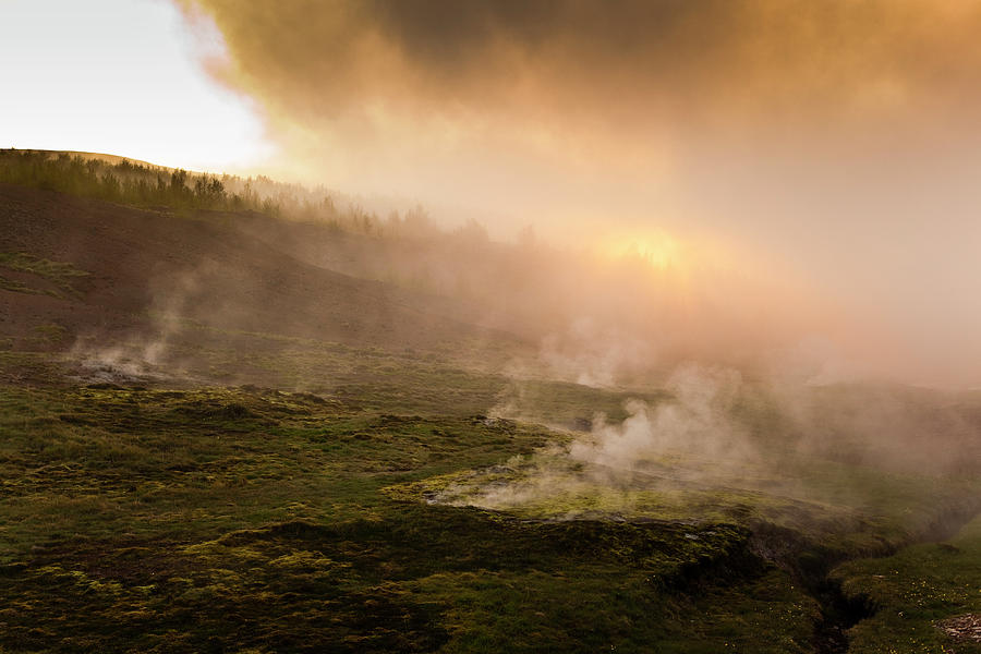 Steam Rising From Vents Around The Photograph by Richard Ianson