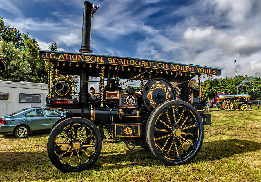 Vintage Photograph - Steam Traction Engine by Trevor Kersley