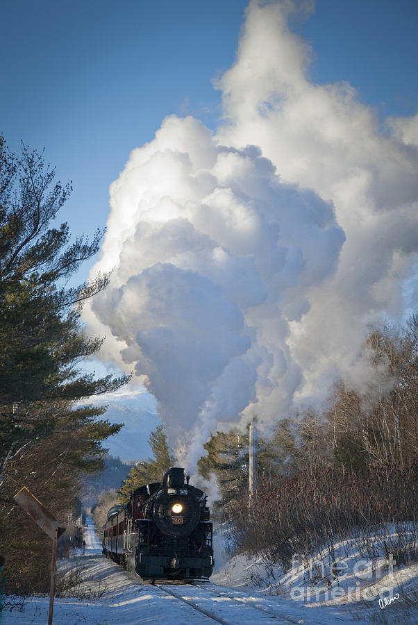 Steam Train and Snow Photograph by Alana Ranney
