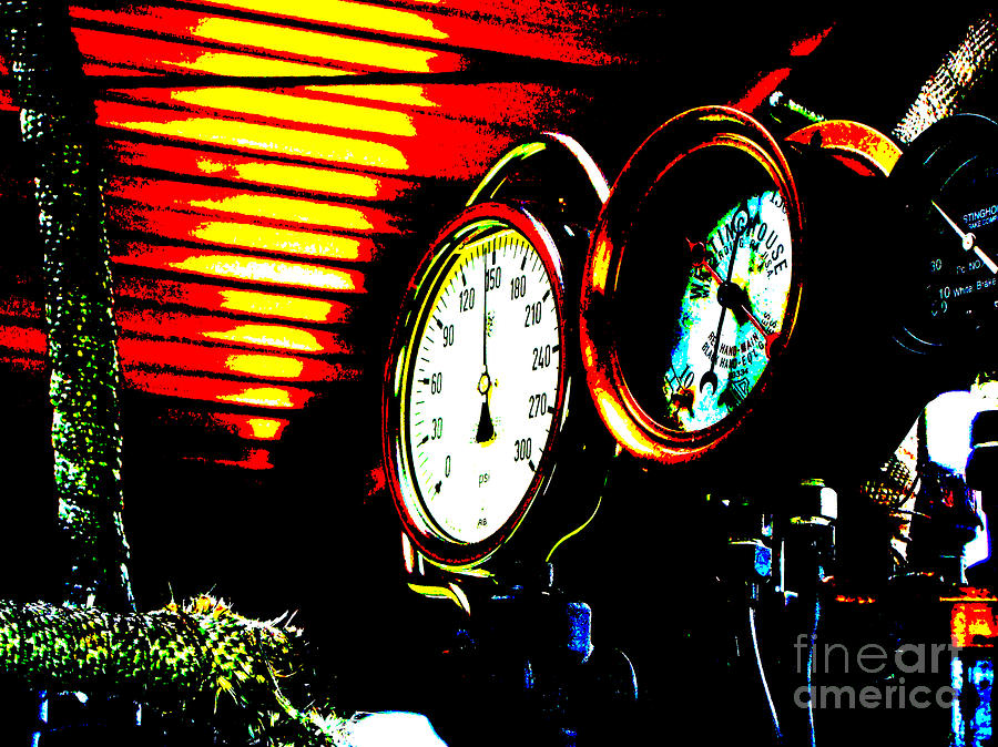 Steam Train Gauges Poster Photograph by Vintage Collectables