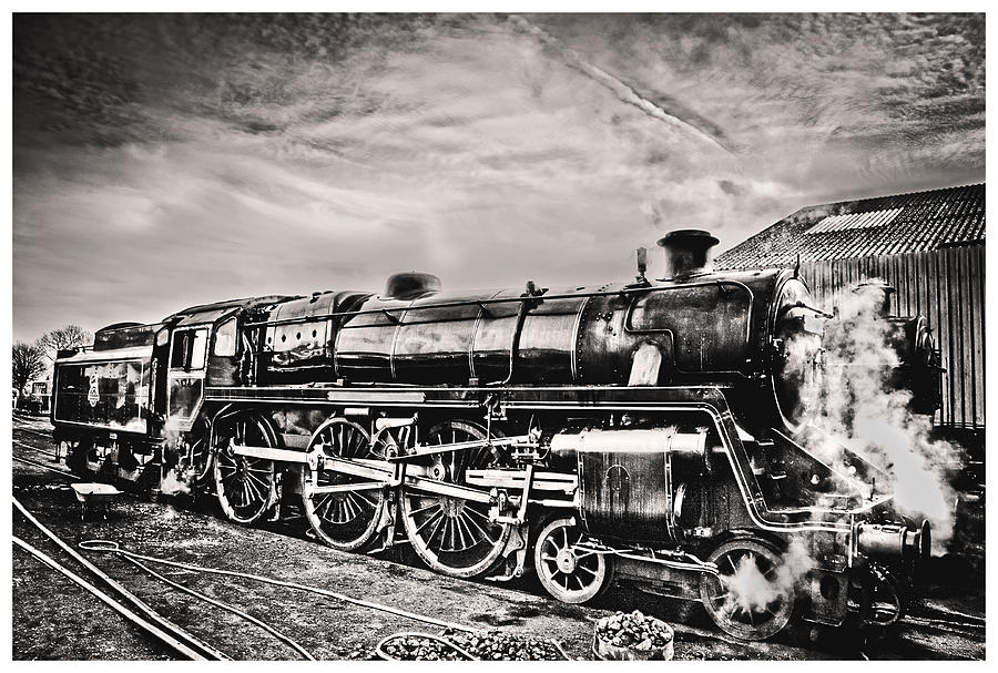 Vintage Photograph - Steam Train by Mark Kember