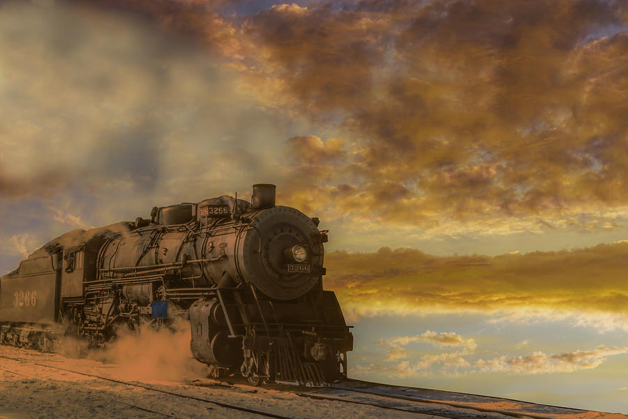 Steam Train Morning Digital Art by Randy Steele