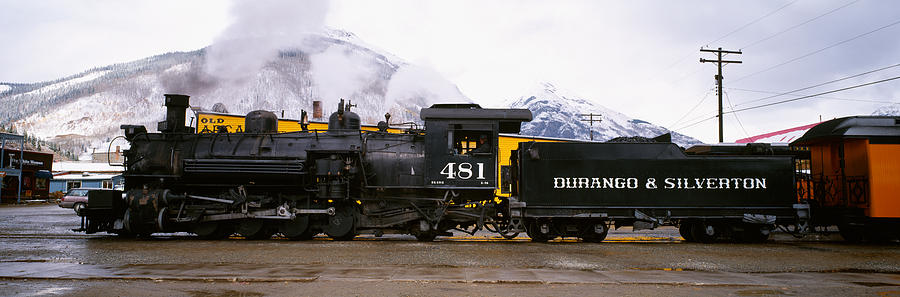 Transportation Photograph - Steam Train On Railroad Track, Durango by Panoramic Images