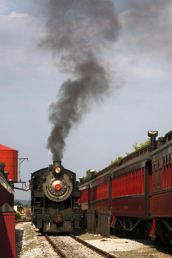 Steam Train Puffing Photograph by Sally Weigand