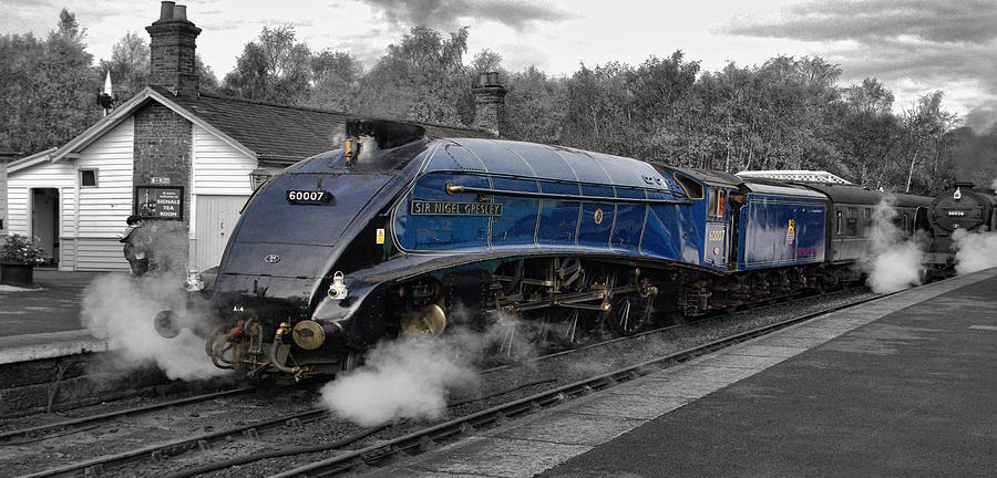 Vintage Photograph - Steam Train    Sir Nigel Gresley by Trevor Kersley