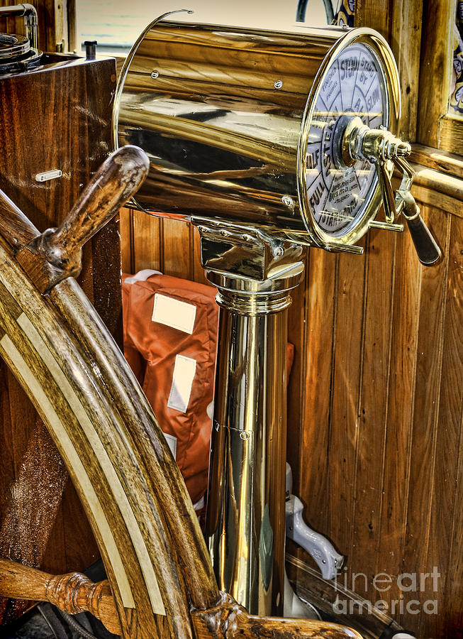 Steamboat Steering Wheel Photograph