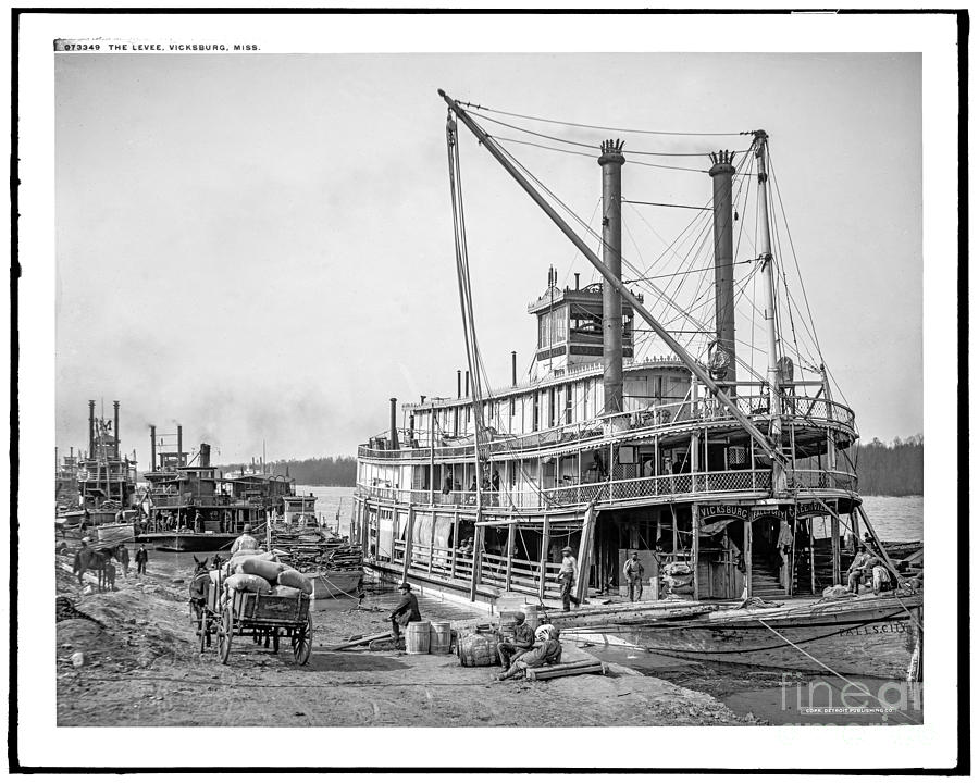 Steamboat Vicksburg Photograph by Russell Brown
