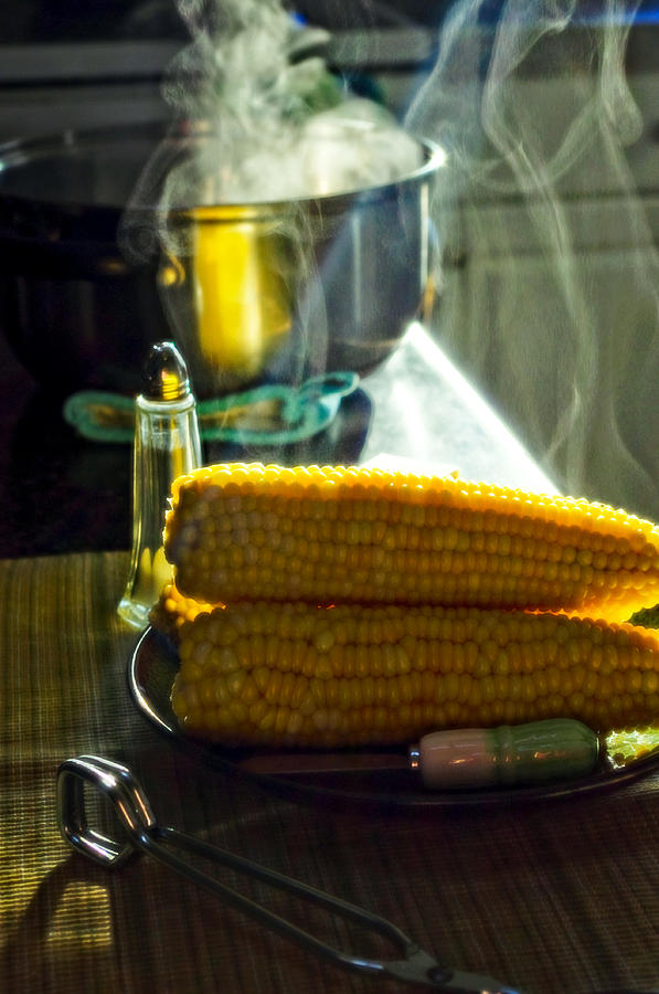Steaming Corn Photograph by Adria Trail