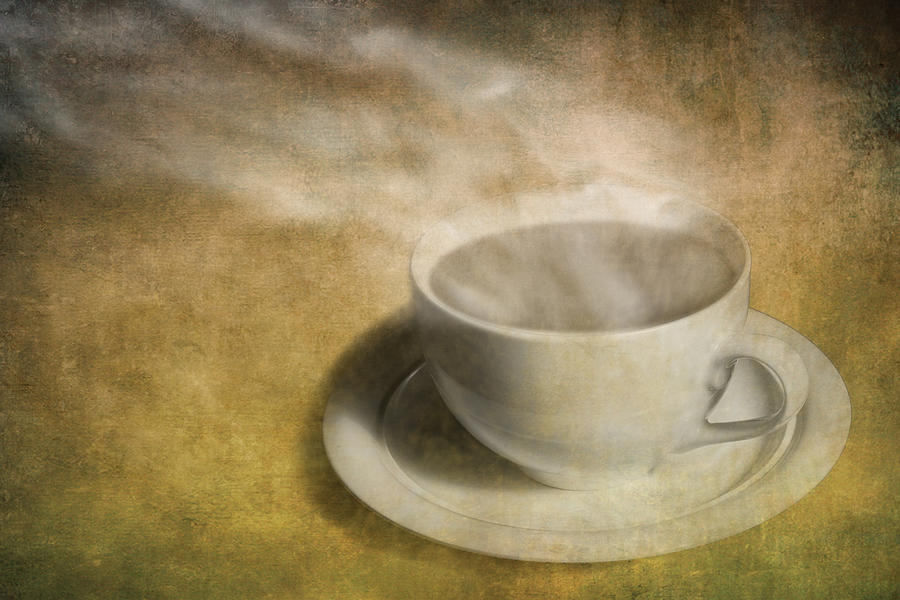Digital Photograph - Steaming Morning Cup of Coffee by Randall Nyhof