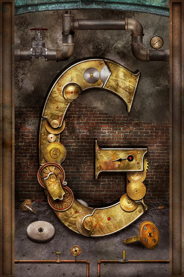 Steampunk - Alphabet - G is for Gears Photograph by Mike Savad