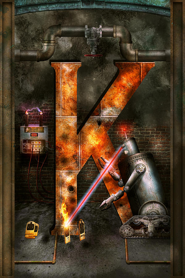 Steampunk - Alphabet - K is for Killer Robots Photograph by Mike Savad