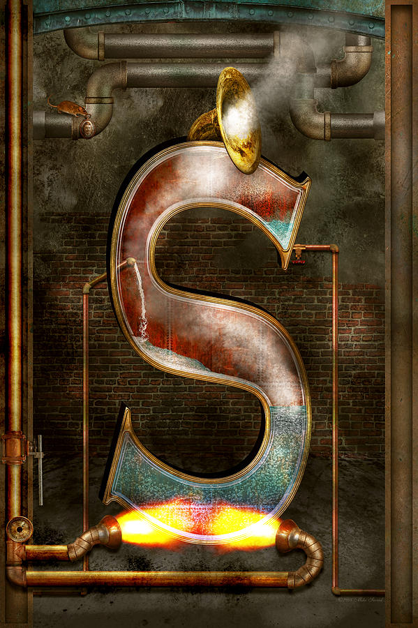 Steampunk - Alphabet - S is for Steam Photograph by Mike Savad