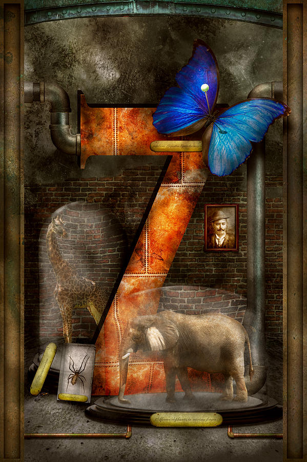 Steampunk - Alphabet - Z is for Zoology Photograph by Mike Savad