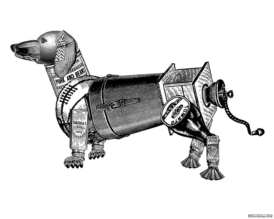 Steampunk Dog Digital Art by Eric Edelman