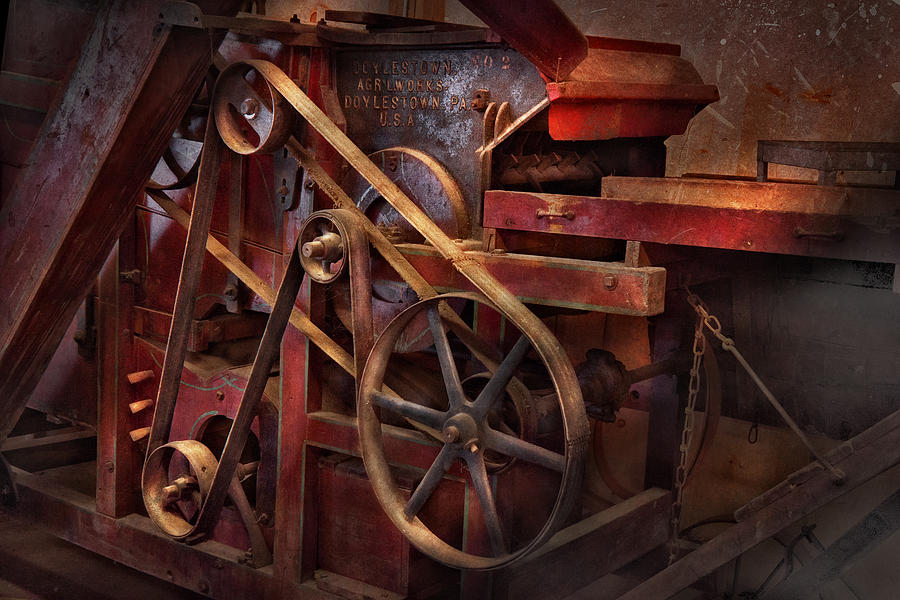 Science Fiction Photograph - Steampunk - Gear - Belts and Wheels  by Mike Savad