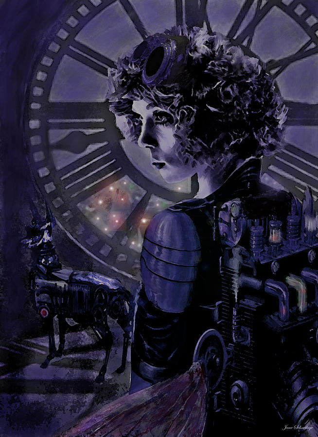 Steampunk Midnight Digital Art by Jane Schnetlage