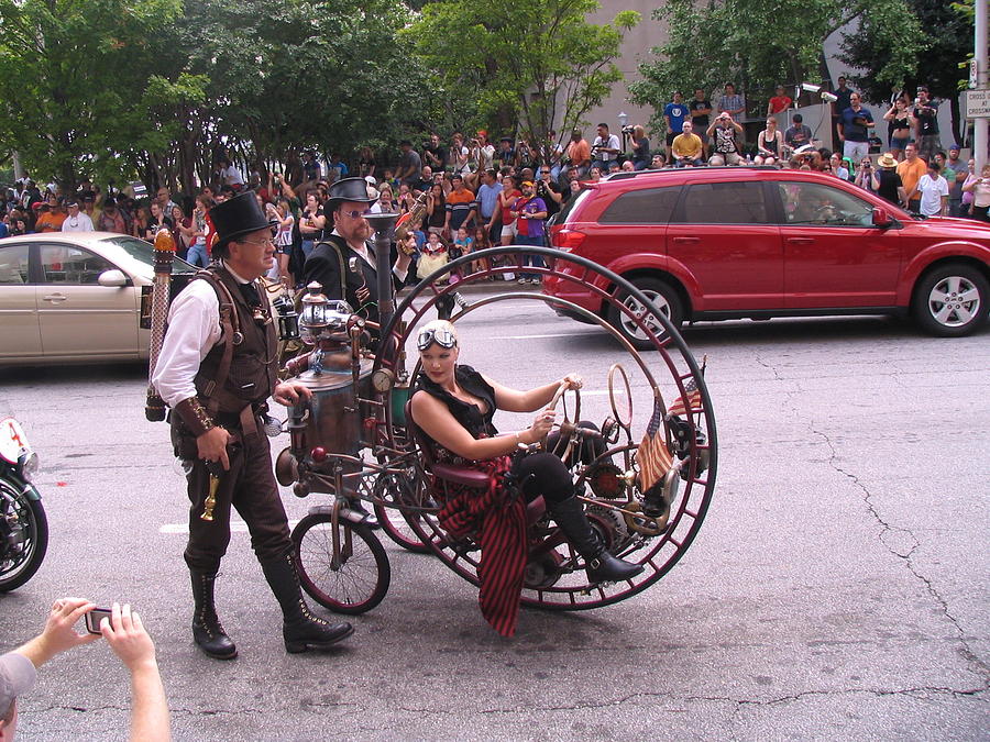 Steampunk Motorcycle Mama Photograph by Jim Williams