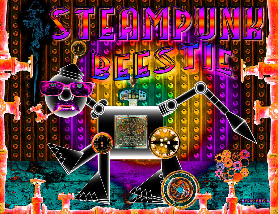 Steampunk Neon Digital Art by Craig A Christiansen