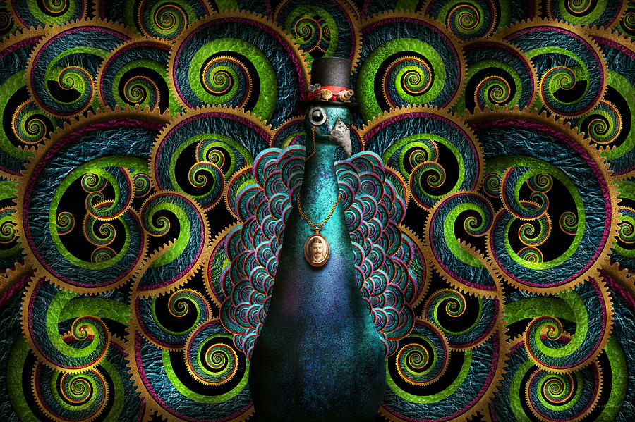 Steampunk - Pretty as a peacock Photograph by Mike Savad