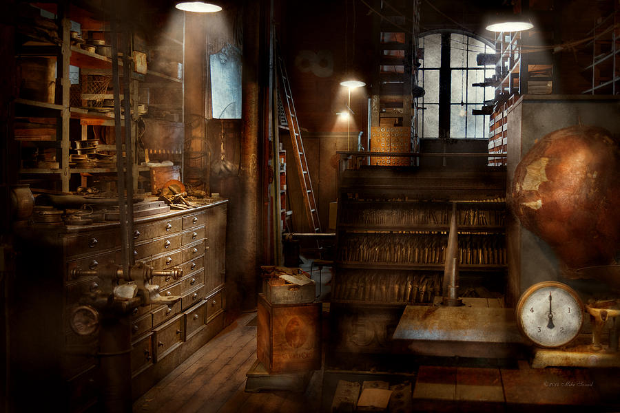 Steampunk - Tool room of a mad man Photograph by Mike Savad