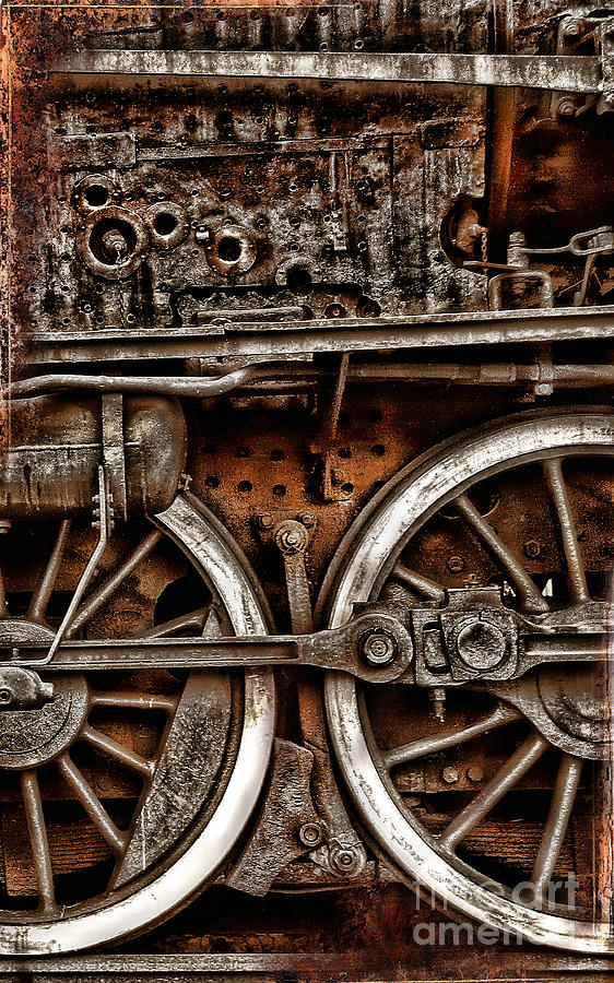 Steampunk- Wheels Locomotive Photograph