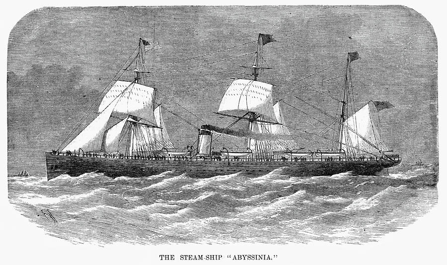 Steamship Abyssinia Painting by Granger