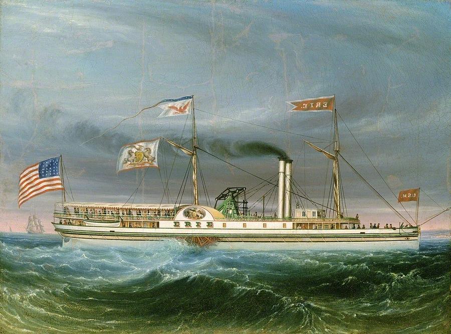 Steamship Erie Painting by MotionAge Designs
