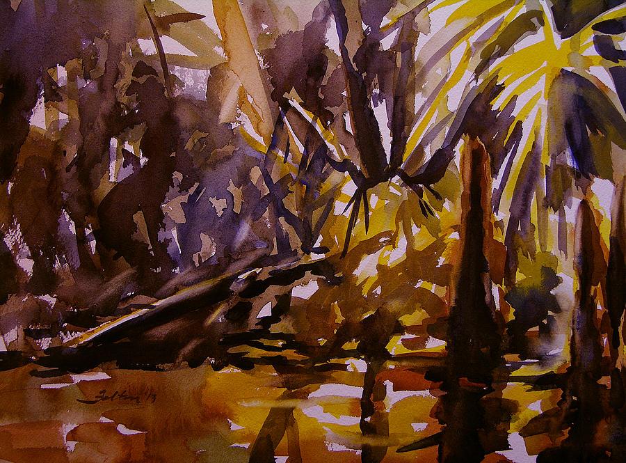 Steamy swamp Painting by Julianne Felton