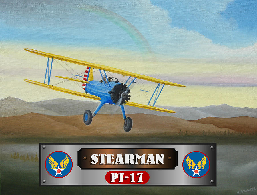 Stearman PT-17 Painting by Stuart Swartz
