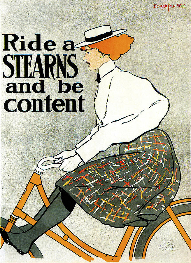 Stearns Bicycle 1896 Photograph by Edward Penfield