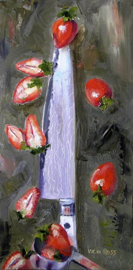 Steel Cut Berries Painting by Vicki Ross