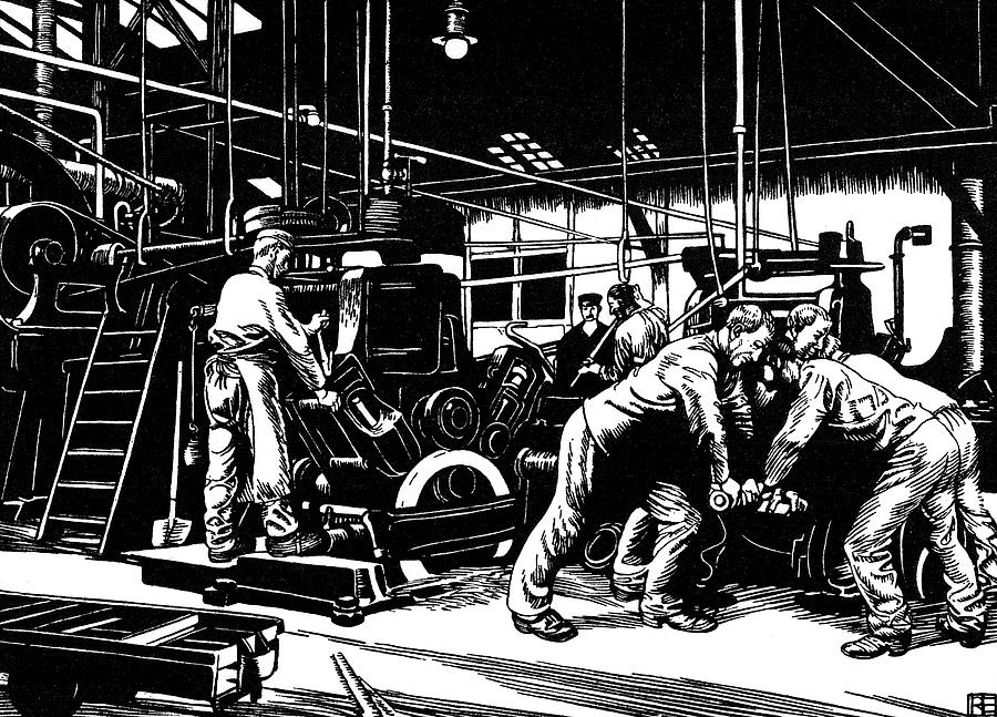 Steel Manufacture At Krupp's Factory Drawing by Mary Evans Picture ...