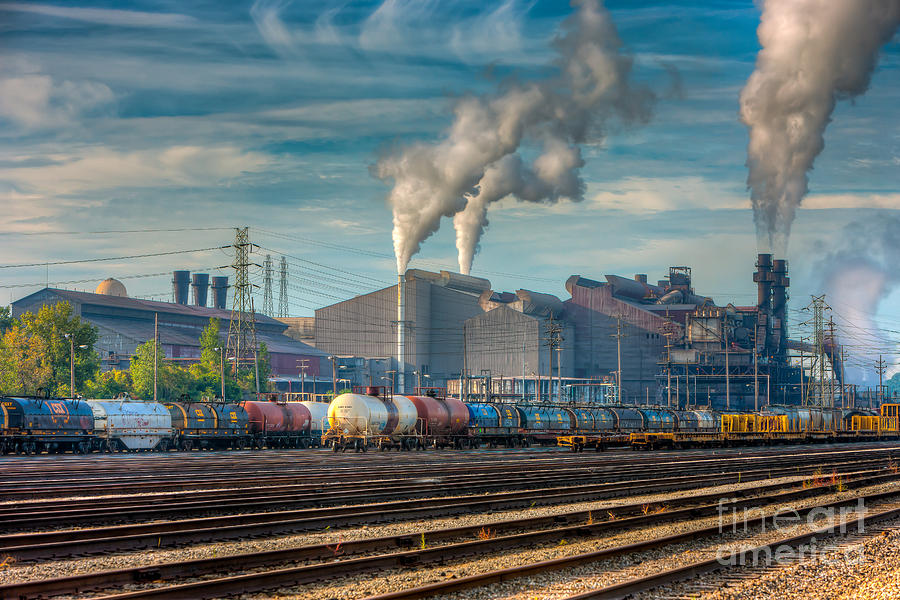 Steel Mill and Freight Yard III Photograph by Clarence Holmes