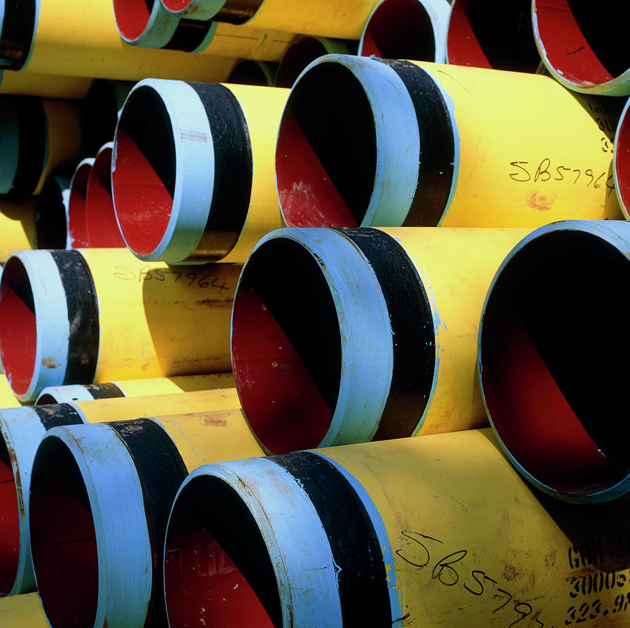 Steel Pipes Used In The Gas Industry Photograph by Dr Jeremy Burgess/science Photo Library